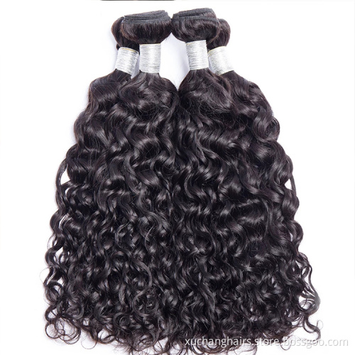 Raw Indian Hair Directly From India Virgin Water Wave 100 Human Hair Weave Unprocessed Cuticle Aligned Hair